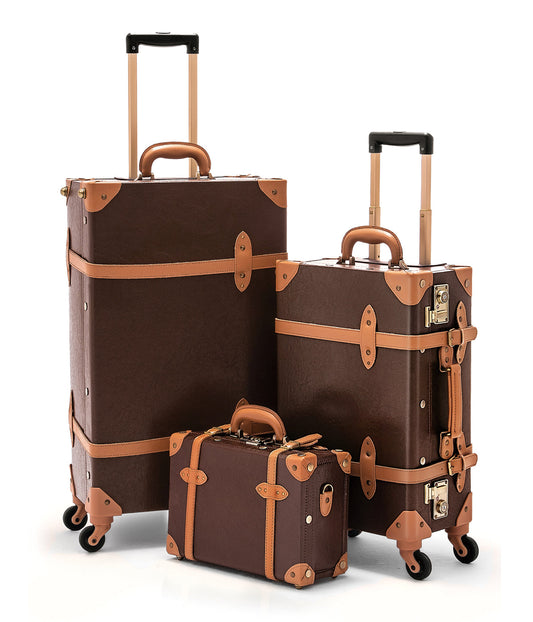 Minimalism 3 Pieces Luggage Set - Cocoa Brown's