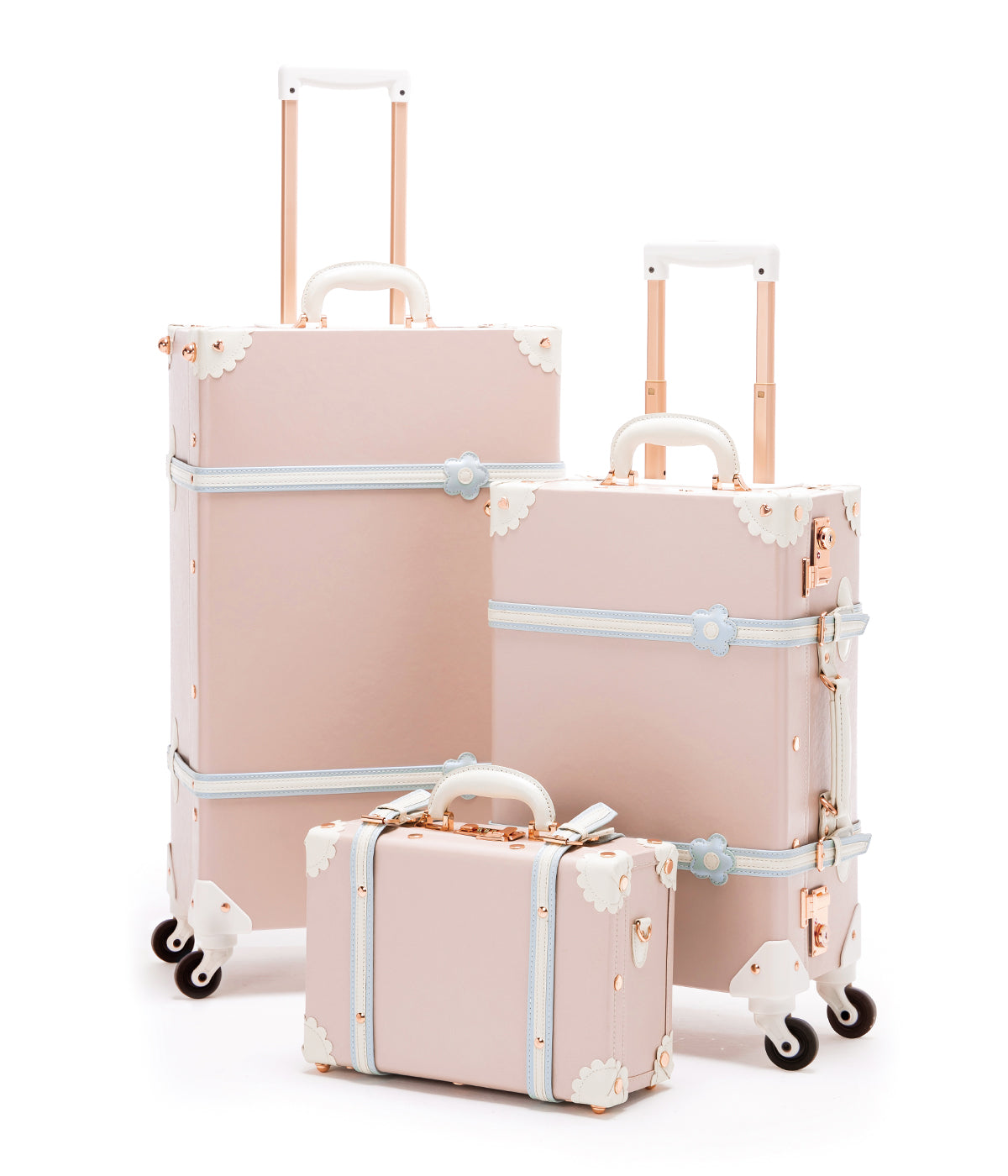 Minimalism 3 Pieces Luggage Set - Cherry Pink's
