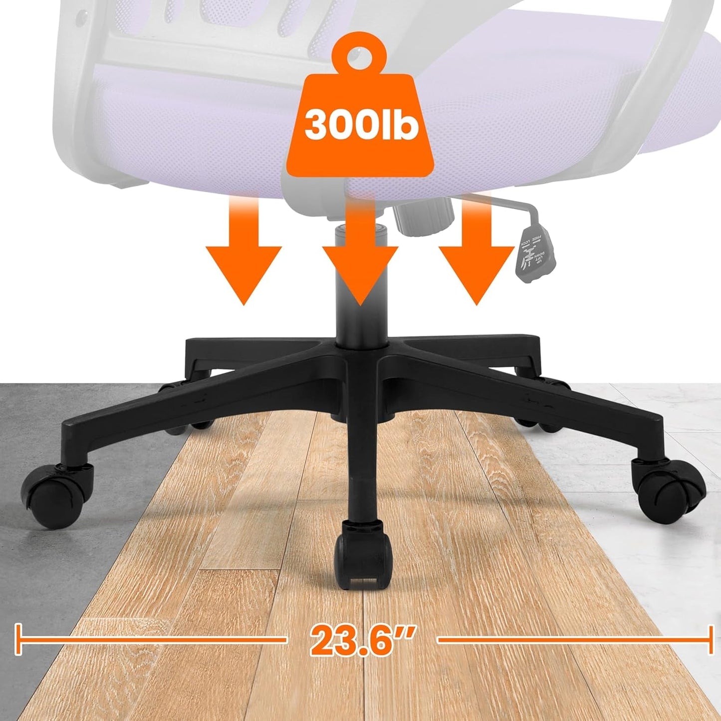 Ergonomic Purple Mesh Office Chair With Lumbar Support