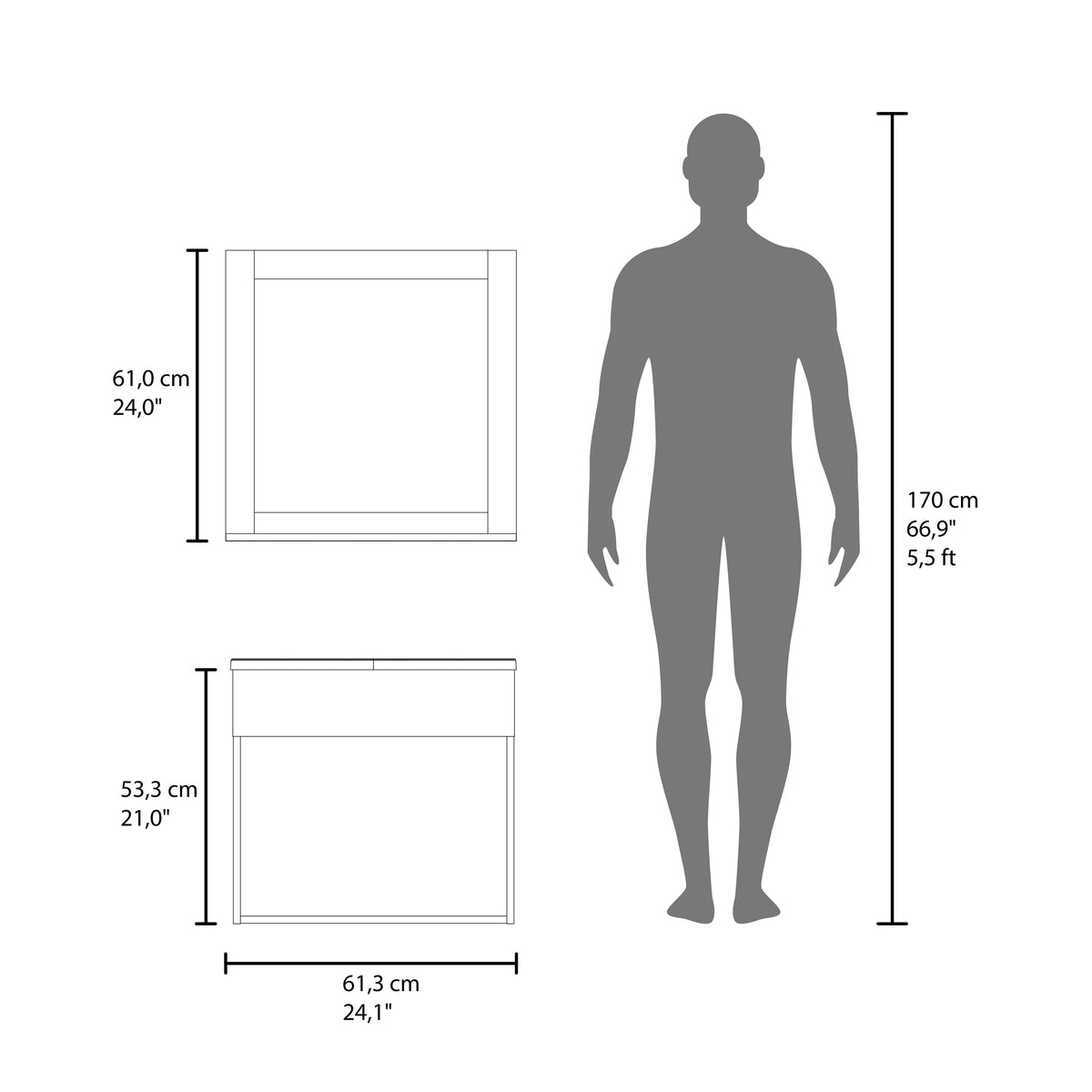 Bathroom Set, Vanity Sink + Mirror with Storage