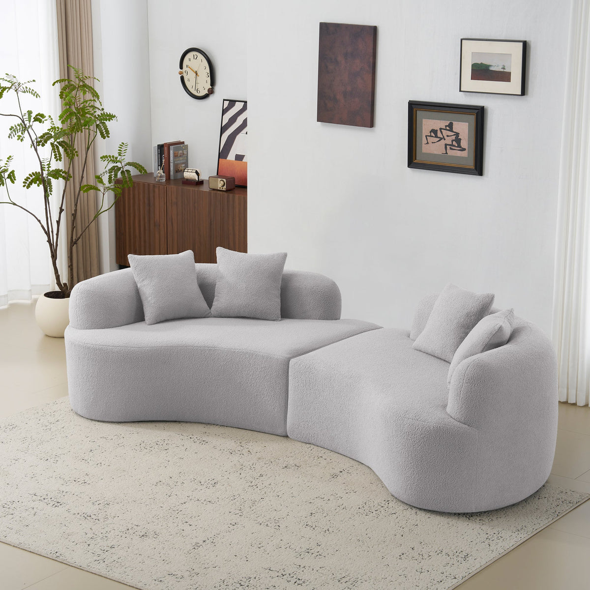 Curved Four Seater Sofa