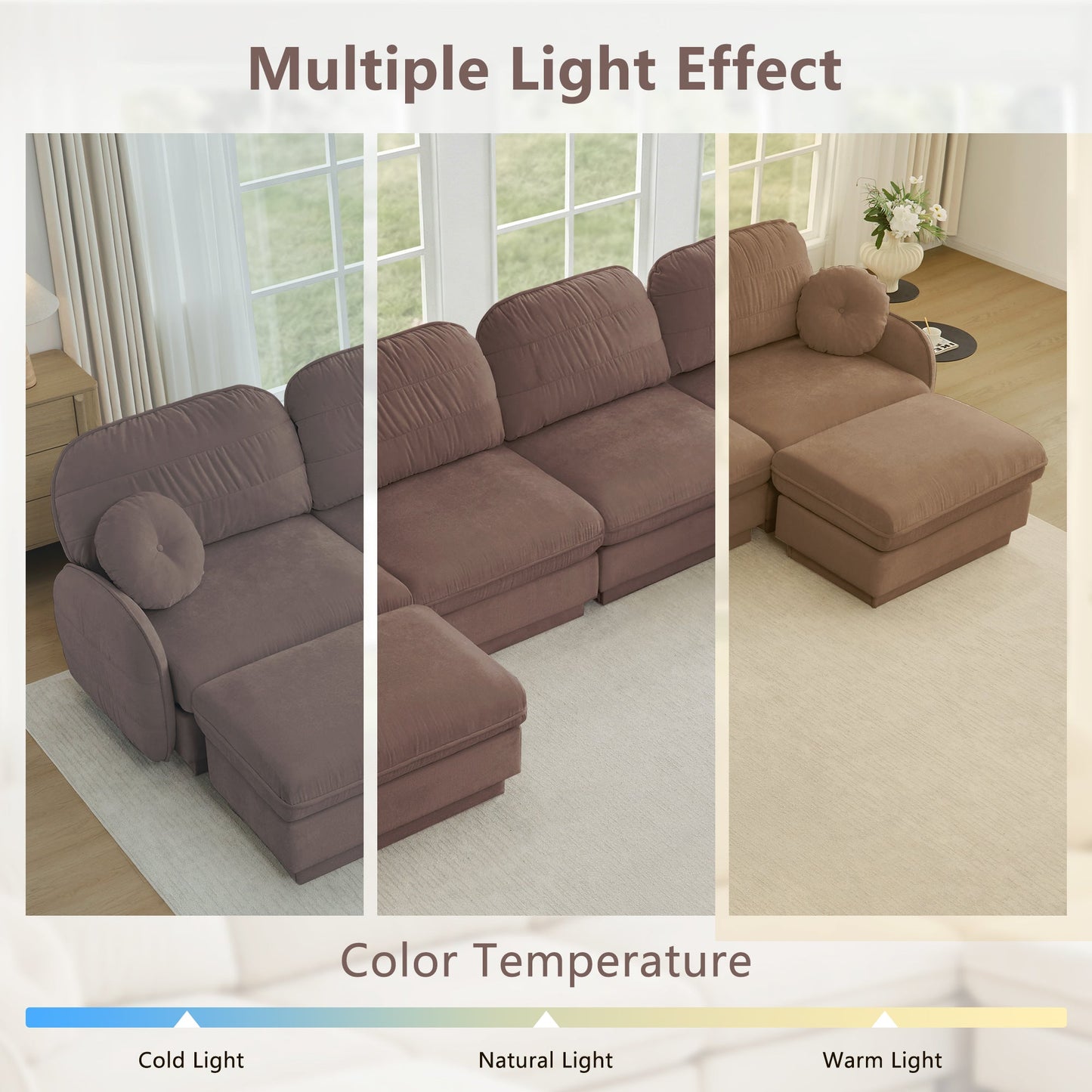 137" Oversize Chenille L-Shaped Sofa