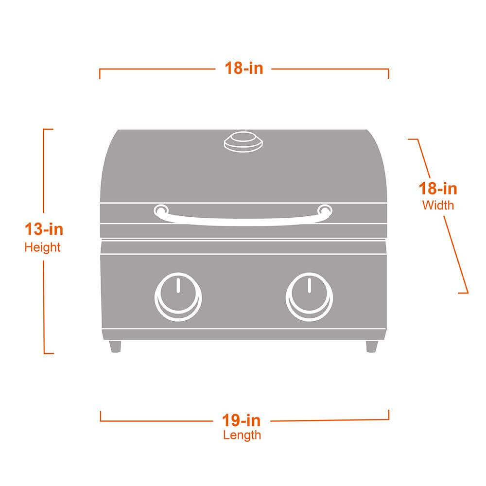 Stainless Tabletop Propane Gas Grill | 13742