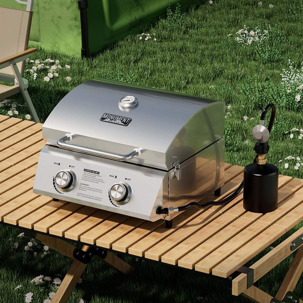 Stainless Tabletop Propane Gas Grill | 13742