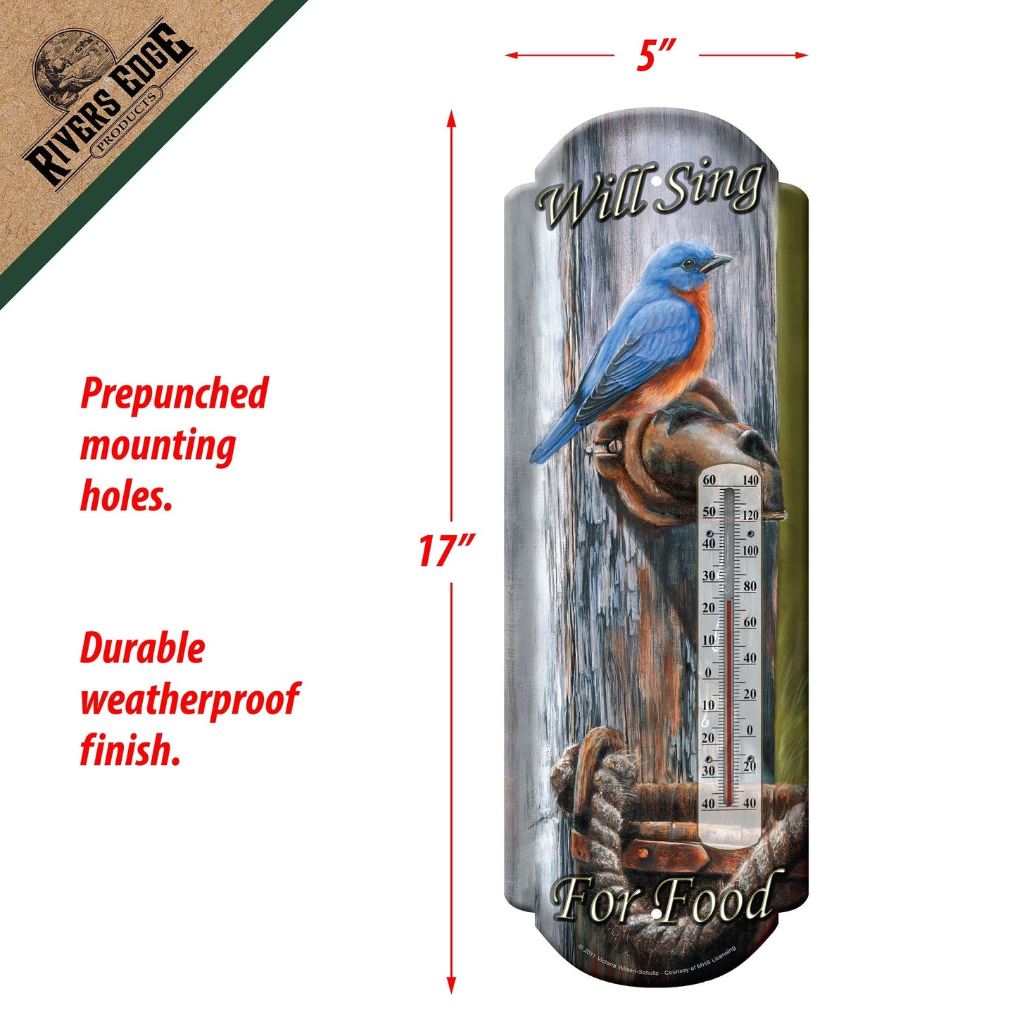 Tin Thermometer-Will Sing for Food