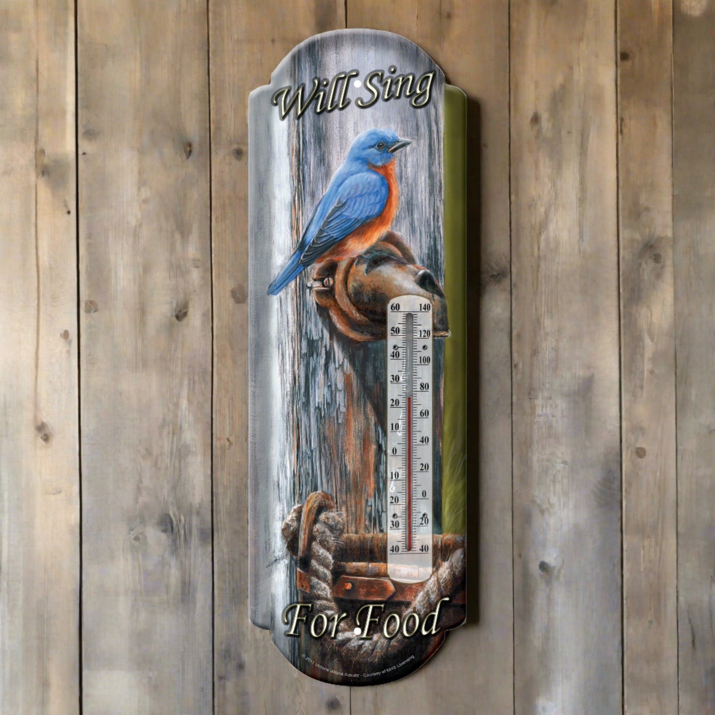 Tin Thermometer-Will Sing for Food