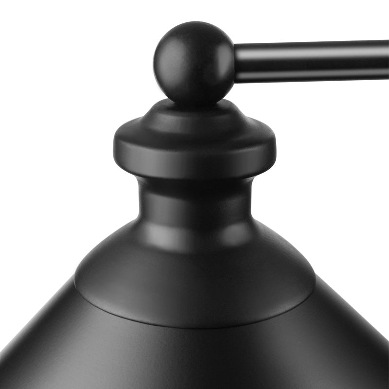 Jackson - Industrial Double Conic Semi-Flush Mount Ceiling Light (2-Light, Black)