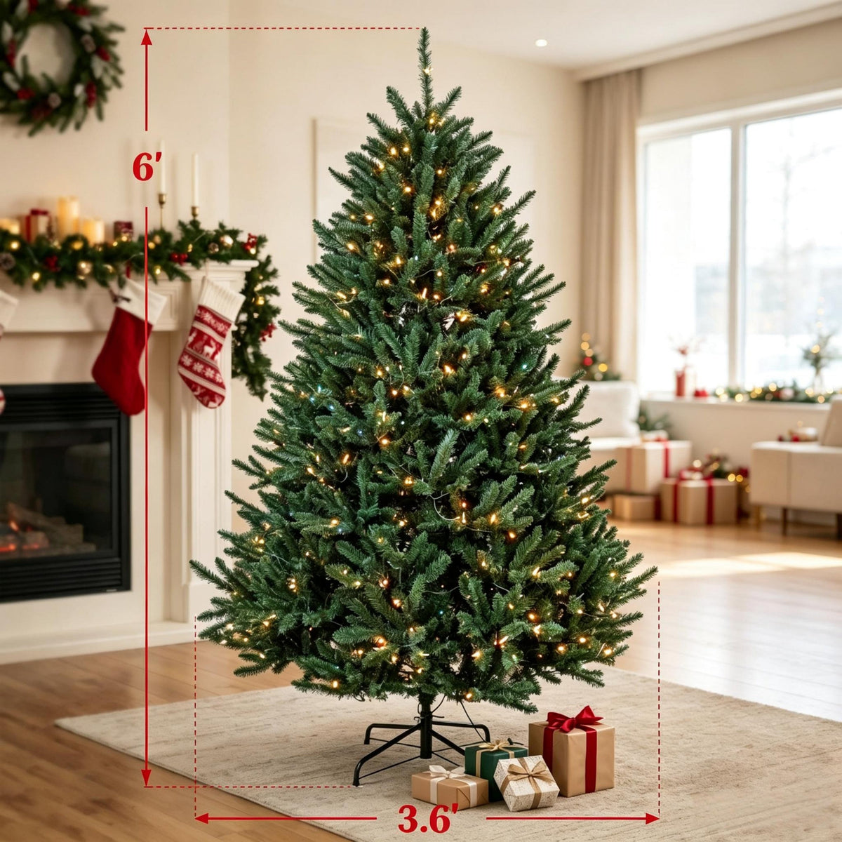 6 Ft Pre-Lit Colorado Christmas Tree