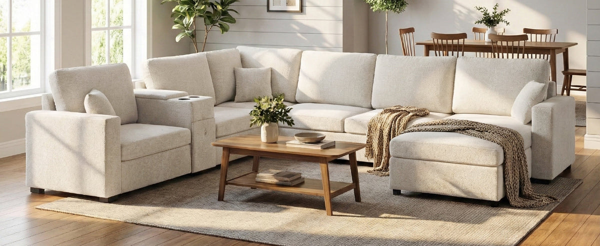 5-Seat Modular Sectional Sofa Couch