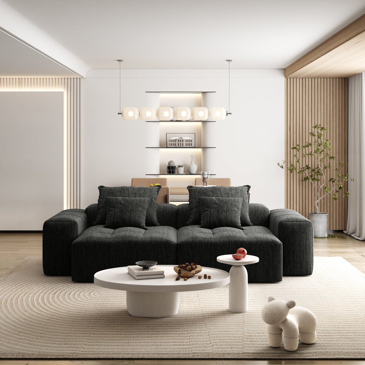 Modern Oversized Modular Sectional Sofa With Chaise Lounge