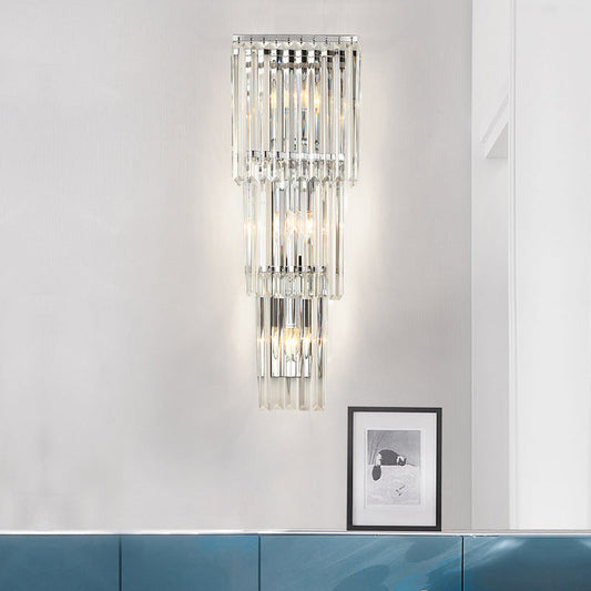 Jane Prismatic Glow: Modern 3-Light Wall Sconce
