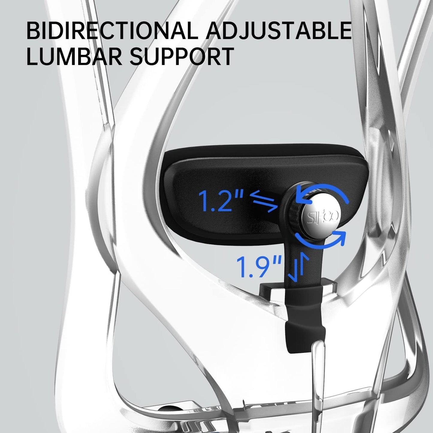 Ergonomic Mesh Office Chair With Adjustable Headrest And Lumbar Support