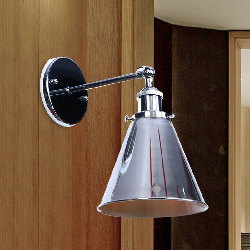 Captivate Your Living Room with Industrial Flair: The Conical Wall Mount Light