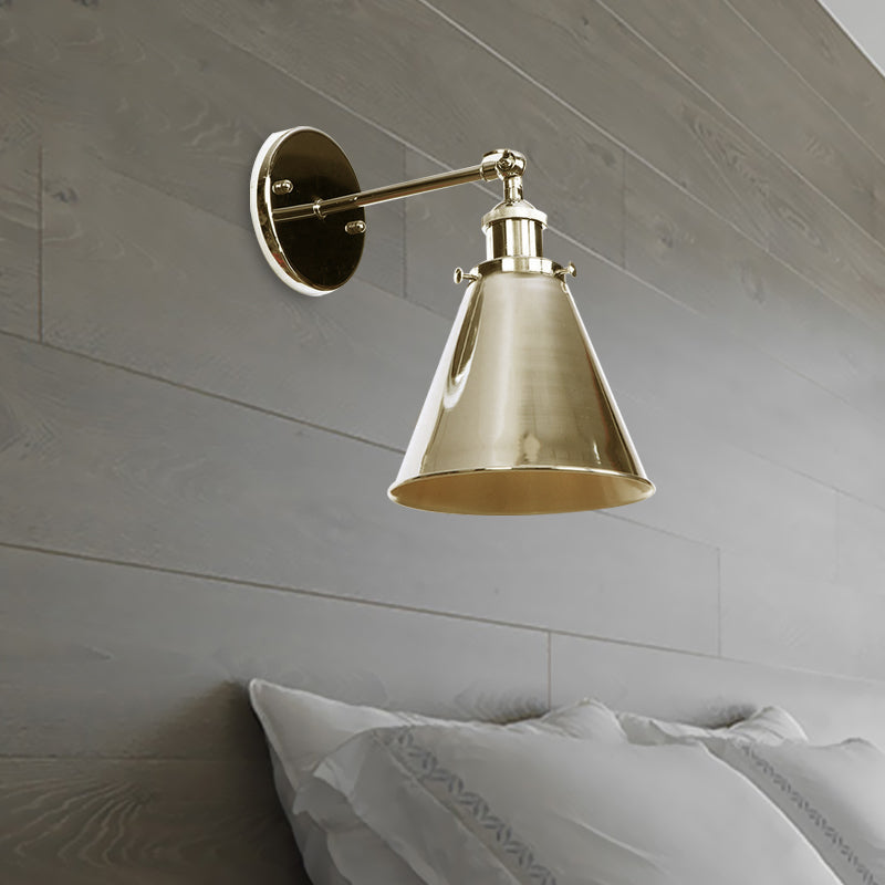 Captivate Your Living Room with Industrial Flair: The Conical Wall Mount Light