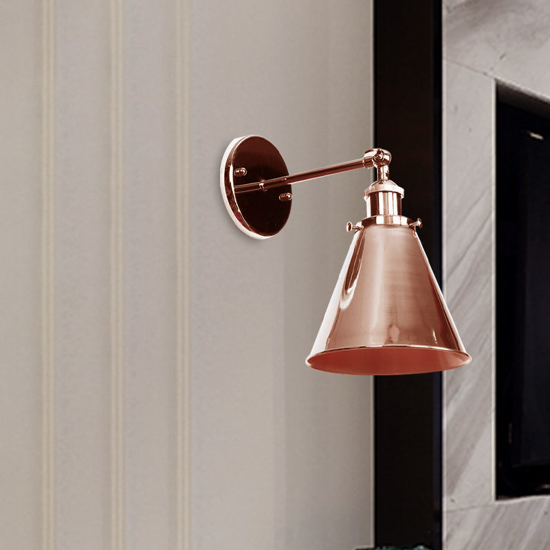 Captivate Your Living Room with Industrial Flair: The Conical Wall Mount Light