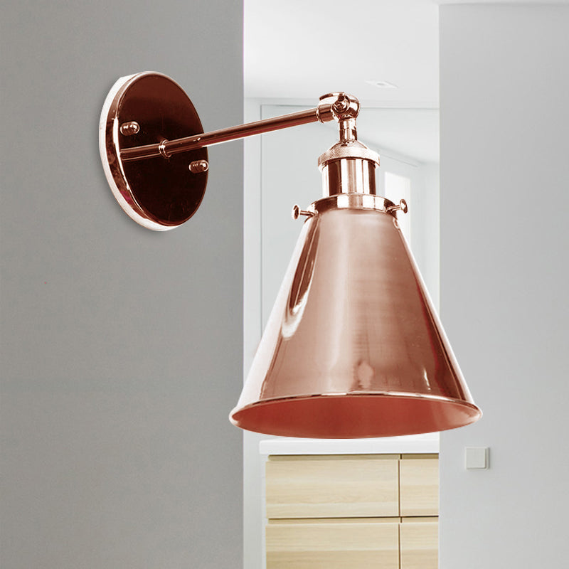 Captivate Your Living Room with Industrial Flair: The Conical Wall Mount Light