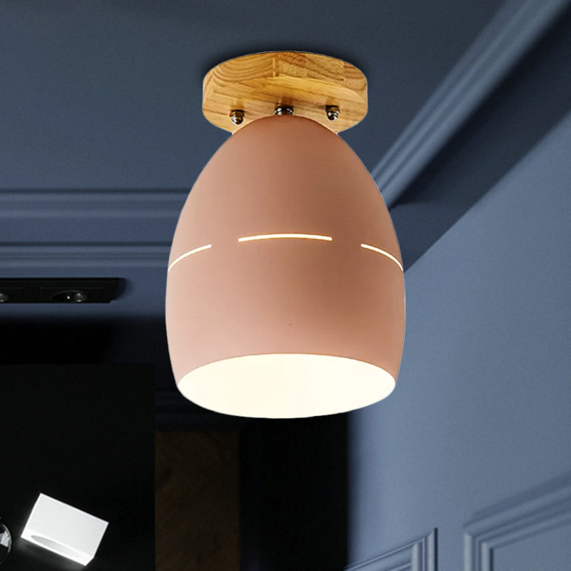 Londyn Modern Oval Semi-Flush Mount: Colorful Accent Lighting for Your Bedroom