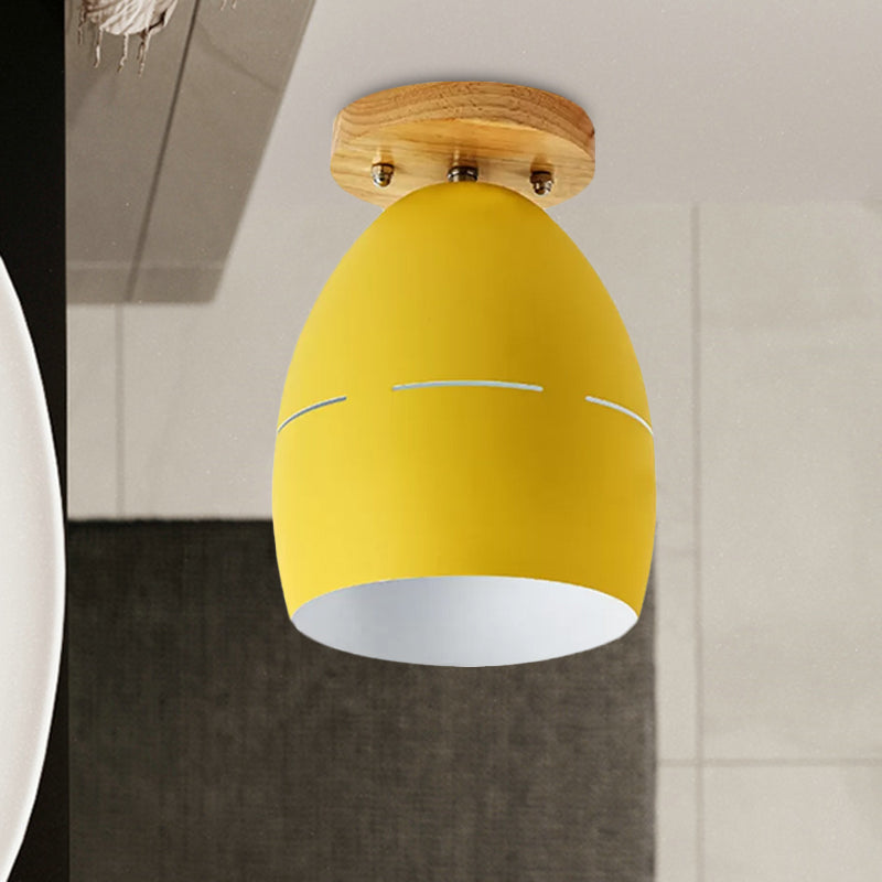 Londyn Modern Oval Semi-Flush Mount: Colorful Accent Lighting for Your Bedroom