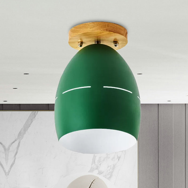 Londyn Modern Oval Semi-Flush Mount: Colorful Accent Lighting for Your Bedroom