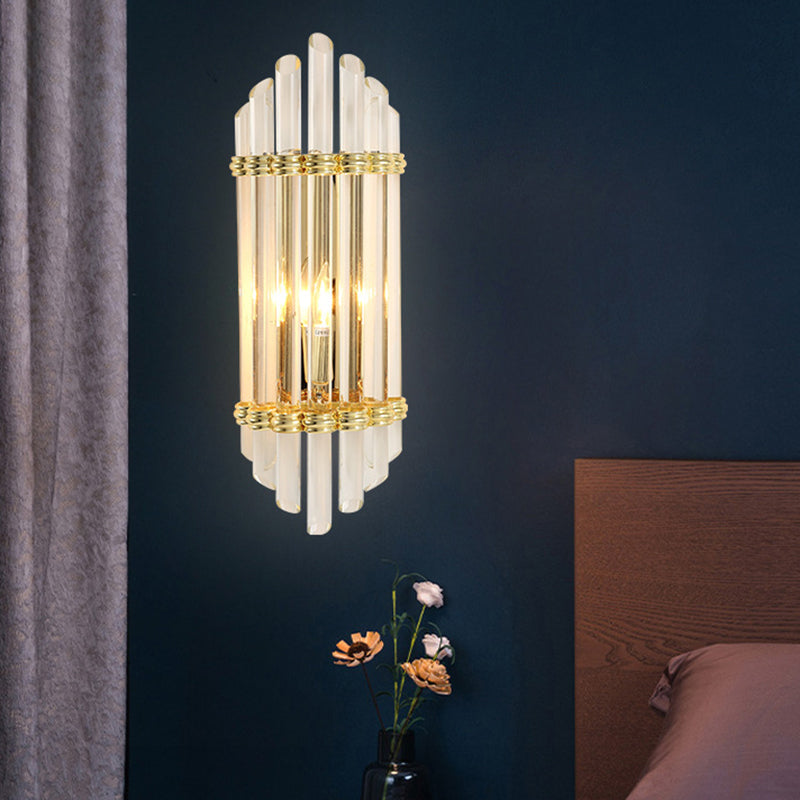 Thea's Modern Gold Arched Crystal Wall Sconce: Light Up Your Walls in Style