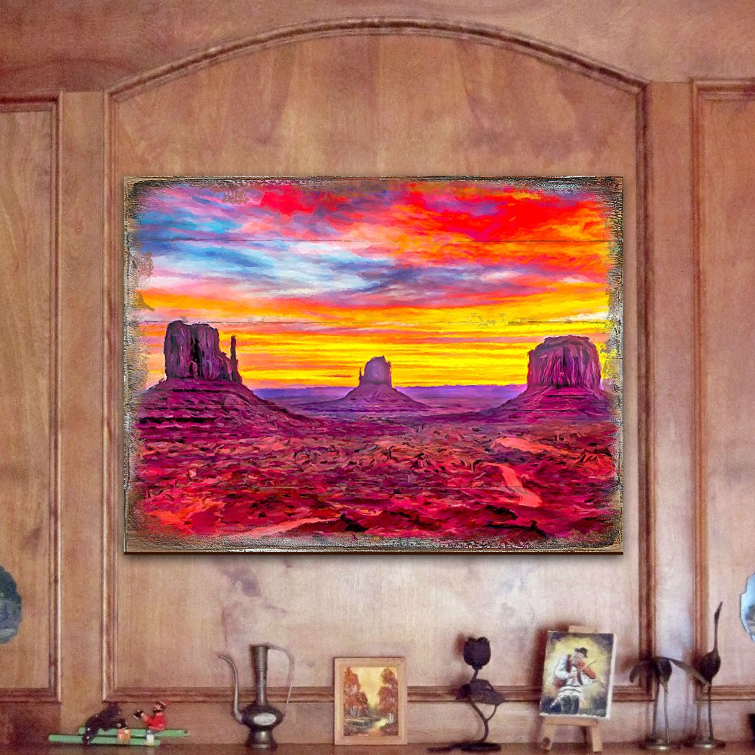 Canyons Landscape Art Wooden Wall Art by Nature Wonders - Nature Wildlife Decor  - 95236B