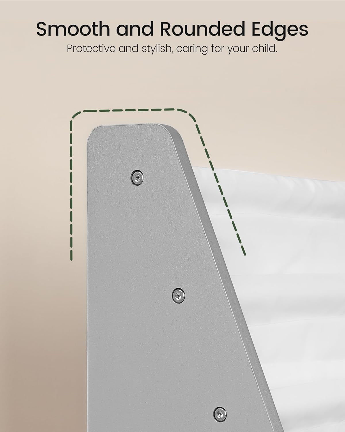 6 Tier Kids Bookshelf White And Gray Sling Book Organizer