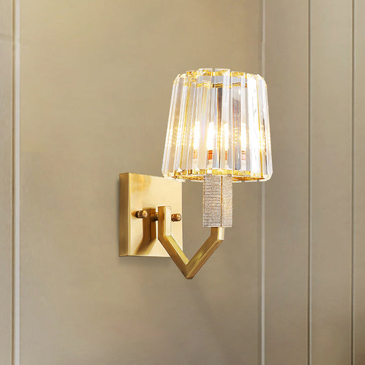 Isabella's Postmodern Crystal Prism Wall Sconce - Modern Elegance