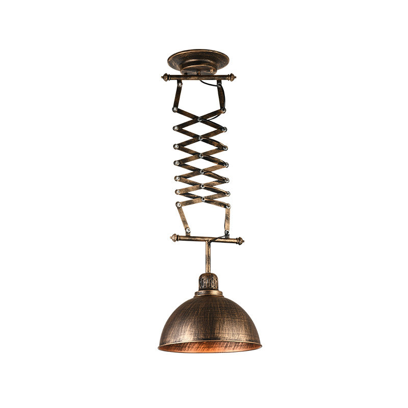 Enhance Your Clothing Store with Industrial Charm: The Bronze Bowl Drop Lamp with Extendable Arm