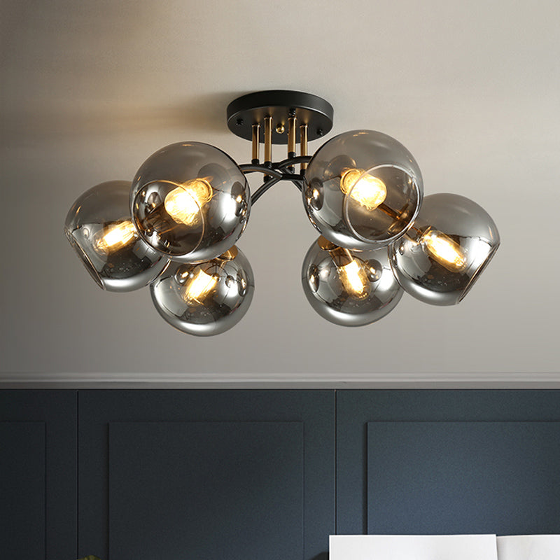 Kate Opulent Glow - 6-Light Semi-Flush Mount Ceiling Light