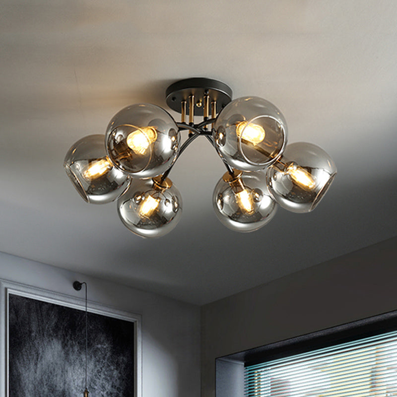 Kate Opulent Glow - 6-Light Semi-Flush Mount Ceiling Light