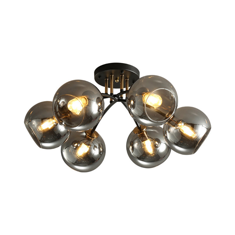 Kate Opulent Glow - 6-Light Semi-Flush Mount Ceiling Light