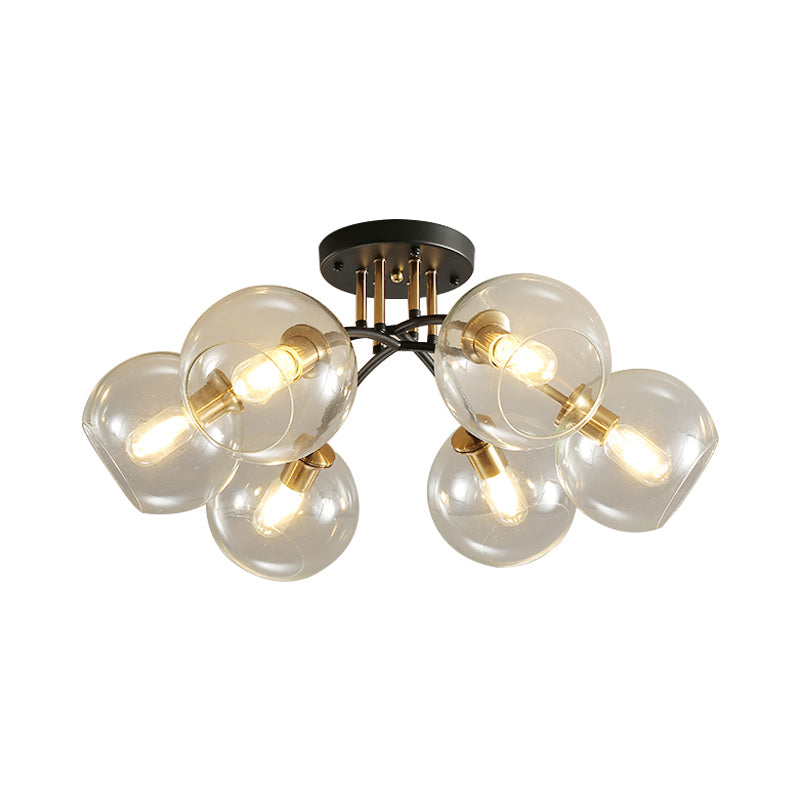 Kate Opulent Glow - 6-Light Semi-Flush Mount Ceiling Light