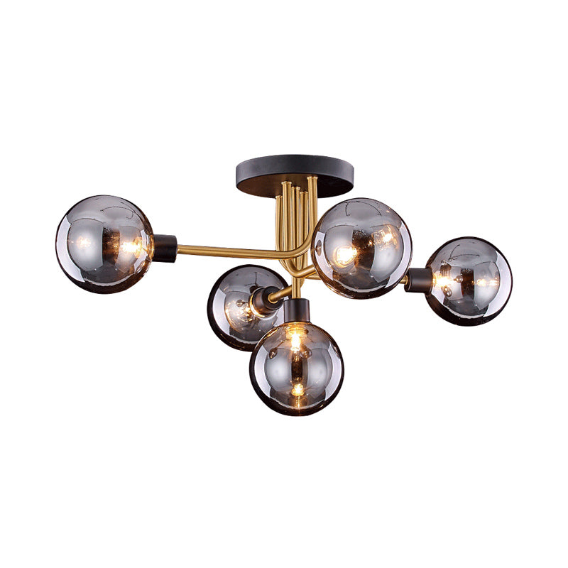 Lilliana Modern Smoke Glass Chandelier: Captivating Branching Design for Your Kitchen
