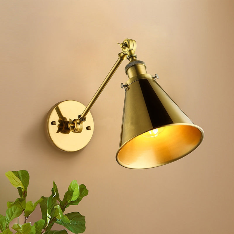 Captivate Your Living Room with Industrial Flair: The Conical Wall Mount Light