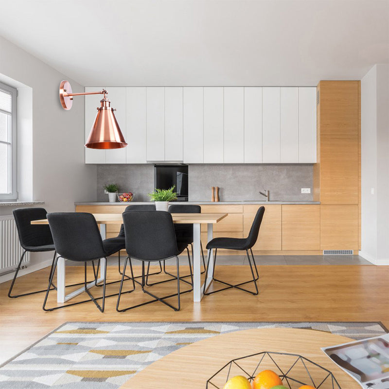 Captivate Your Living Room with Industrial Flair: The Conical Wall Mount Light