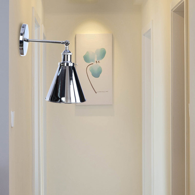 Captivate Your Living Room with Industrial Flair: The Conical Wall Mount Light