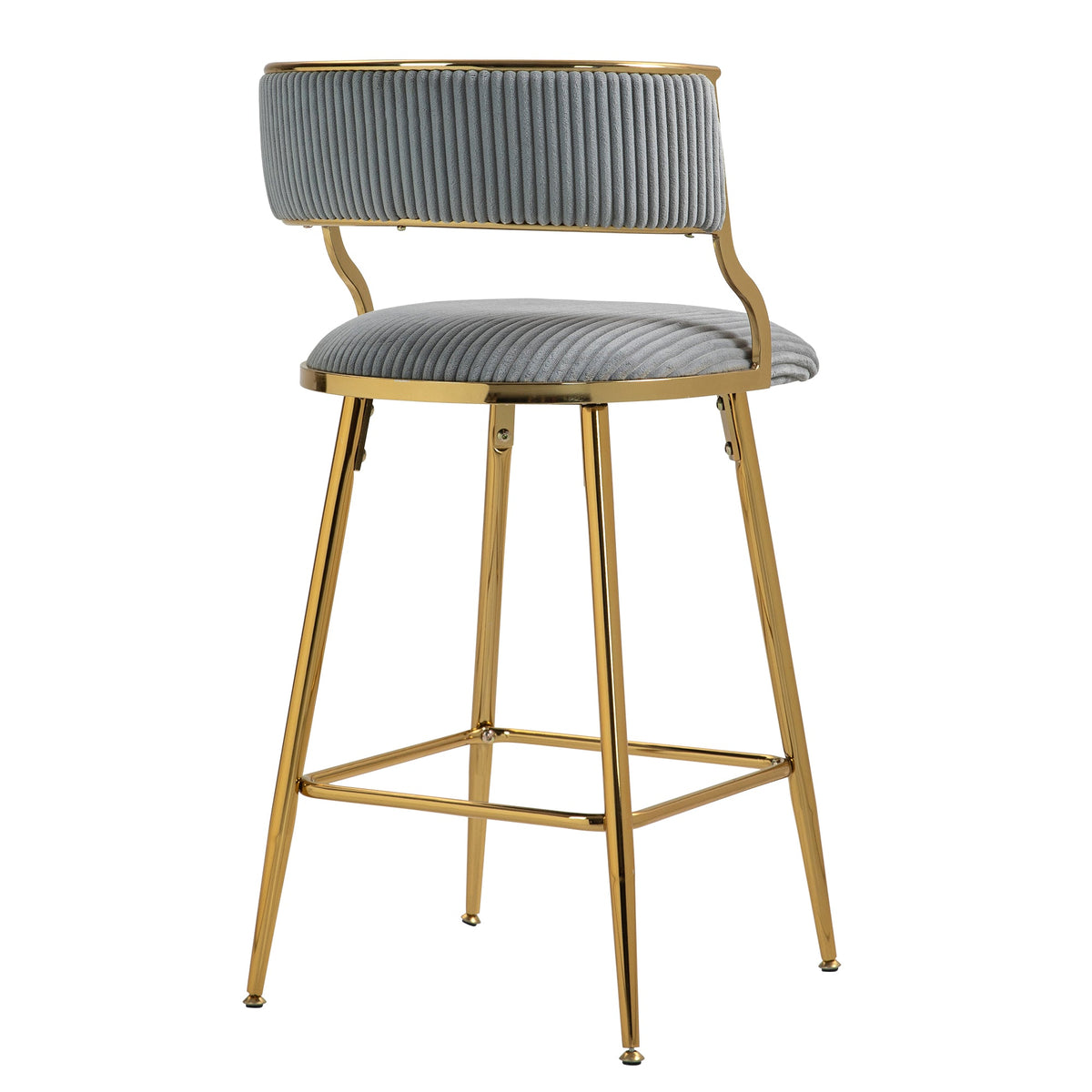 Set of 2, 26'' Counter Height Bar Stools - Grey
