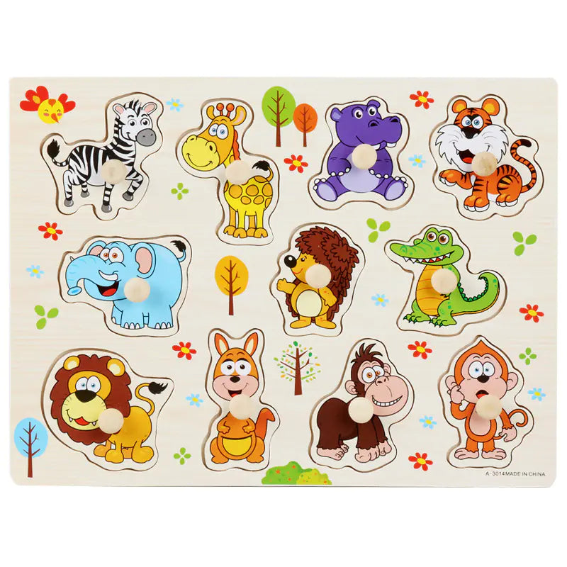Montessori Pegged Wooden Puzzles