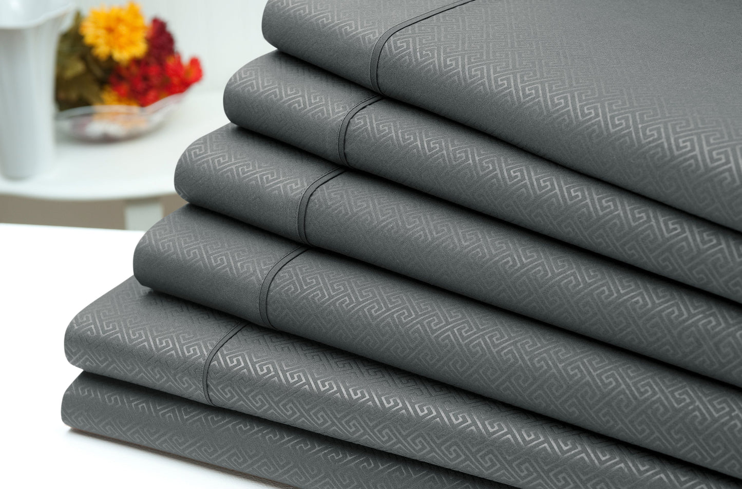 US Army 6 Piece Embossed Microfiber Greek Key Sheet Set