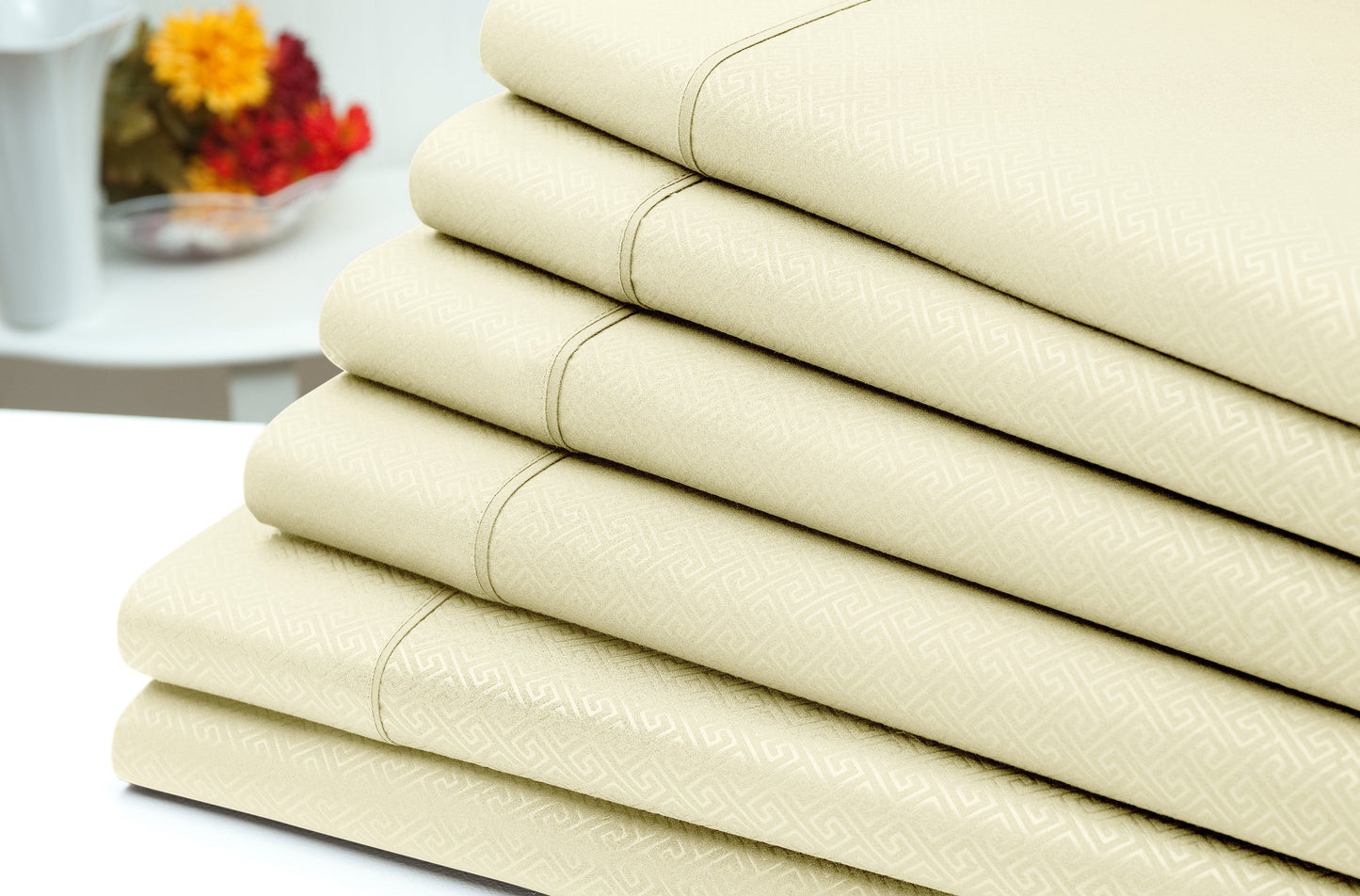 US Army 6 Piece Embossed Microfiber Greek Key Sheet Set