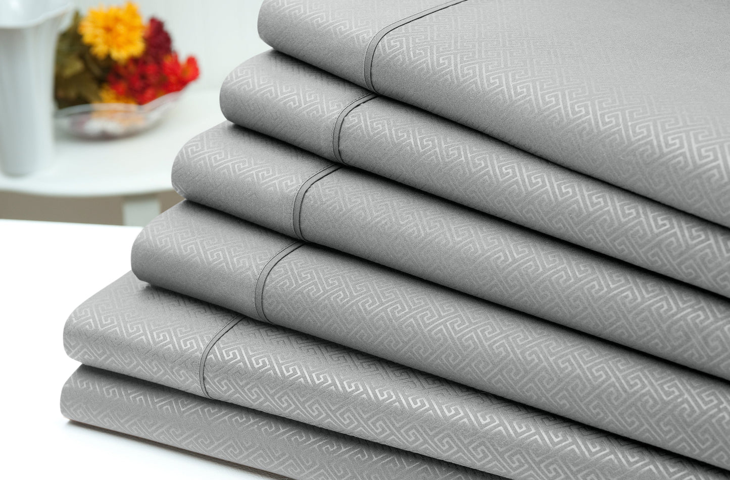 US Army 6 Piece Embossed Microfiber Greek Key Sheet Set