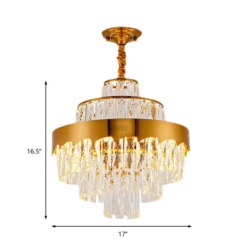 Alessandra Gold Cascade: Crystal Elegance for Your Dining Room