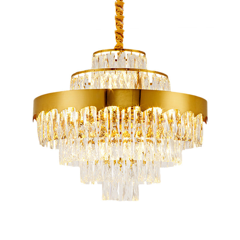 Alessandra Gold Cascade: Crystal Elegance for Your Dining Room