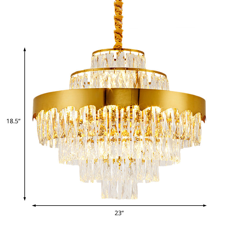Alessandra Gold Cascade: Crystal Elegance for Your Dining Room