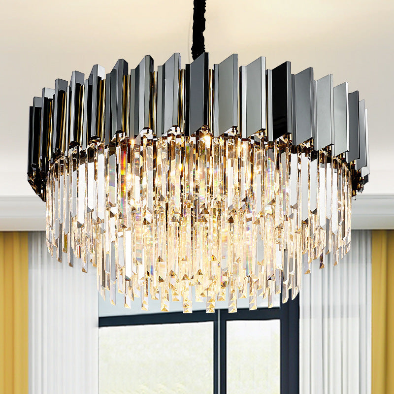 Evelyn's Crystal Chandelier - Modern Elegance with Tiered Design