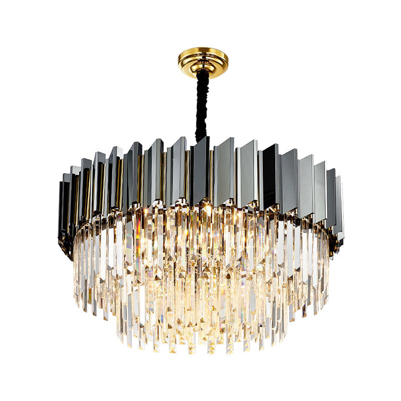 Evelyn's Crystal Chandelier - Modern Elegance with Tiered Design