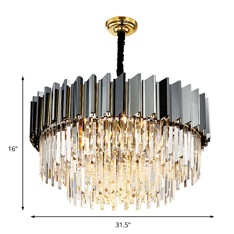 Evelyn's Crystal Chandelier - Modern Elegance with Tiered Design