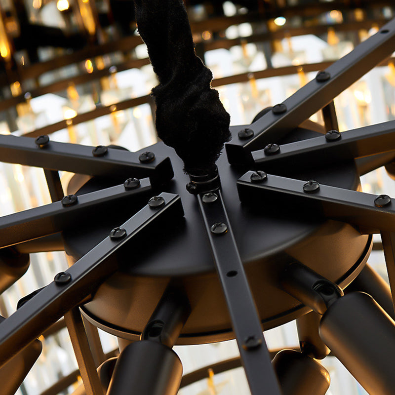 Evelyn's Crystal Chandelier - Modern Elegance with Tiered Design