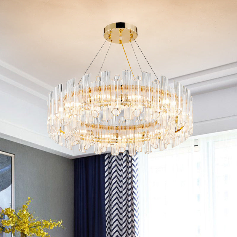 Freya's Modern Gold Crystal Chandelier: Illuminate Your Space with Elegance