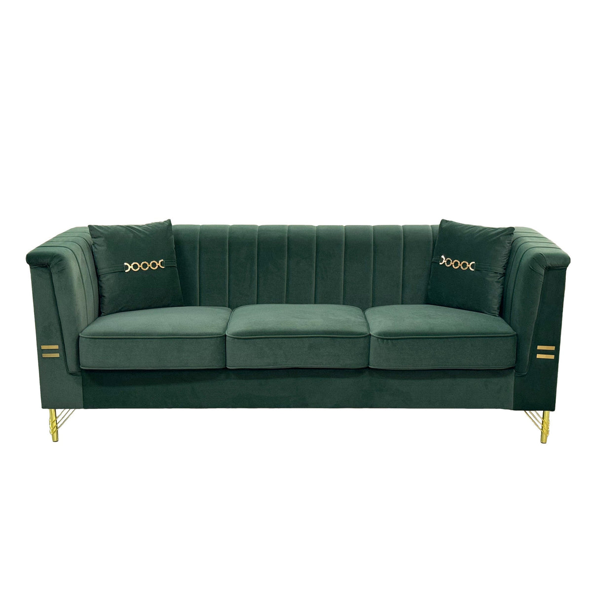 FX-P82B-GR Velvet Sofa